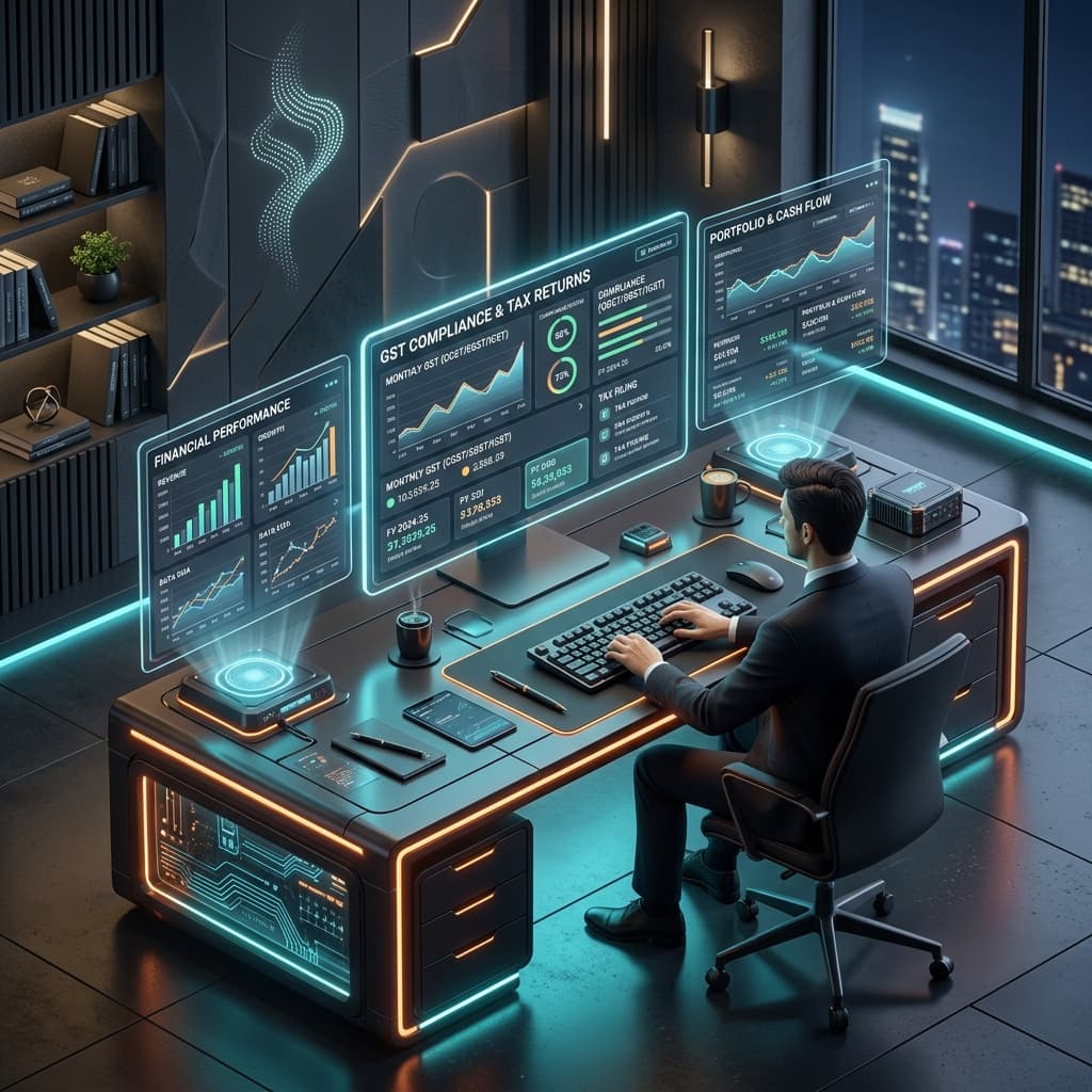 Cinematic Accountant Workspace